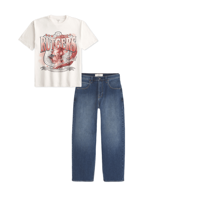 Boxy Rutgers University Graphic Tee