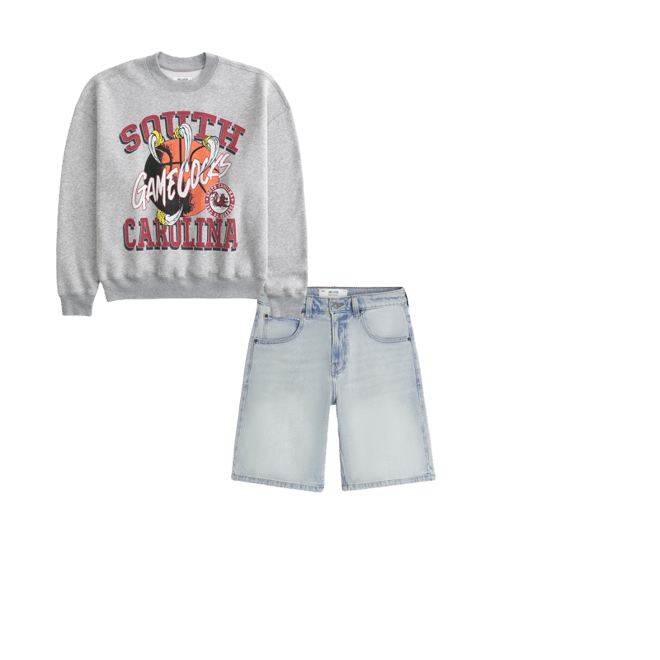 Boxy University of South Carolina Graphic Crew Sweatshirt