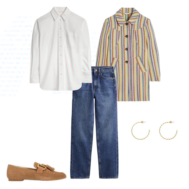 2nd bundle featuring 4 items which compliment Lincoln Stripe Coat