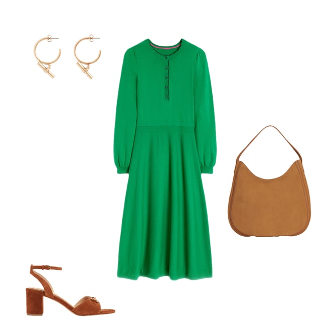 3rd bundle featuring 3 items which compliment Scallop Henley Knitted Dress