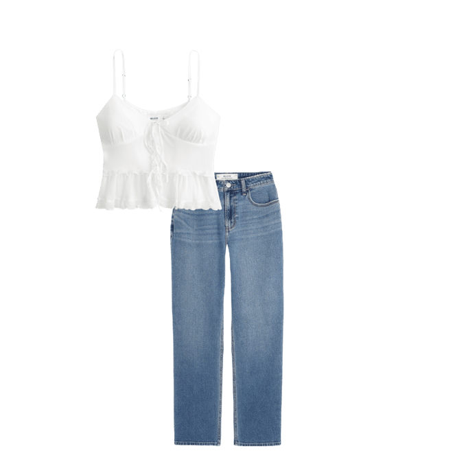 Curvy High-Rise Medium Wash Straight Jeans