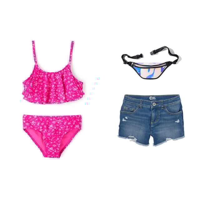 4th bundle featuring 2 items which compliment Tween Girls Floral Ruffle Bikini Swimsuit