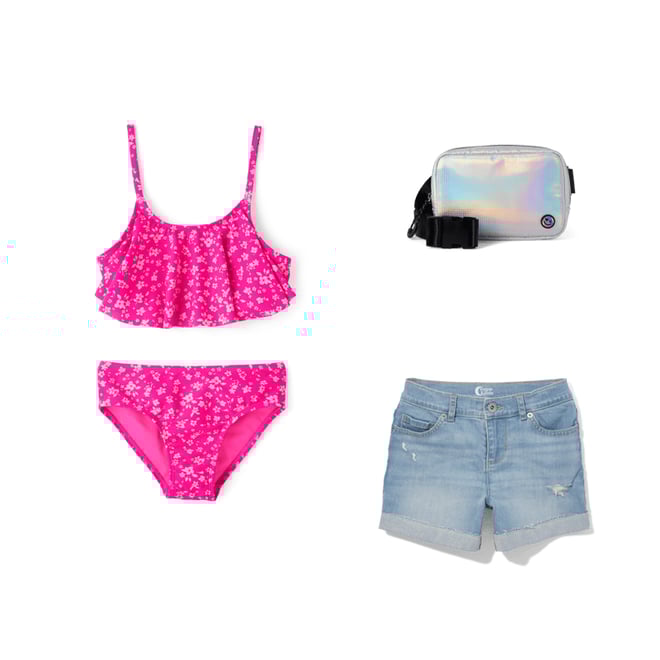 3rd bundle featuring 2 items which compliment Tween Girls Floral Ruffle Bikini Swimsuit