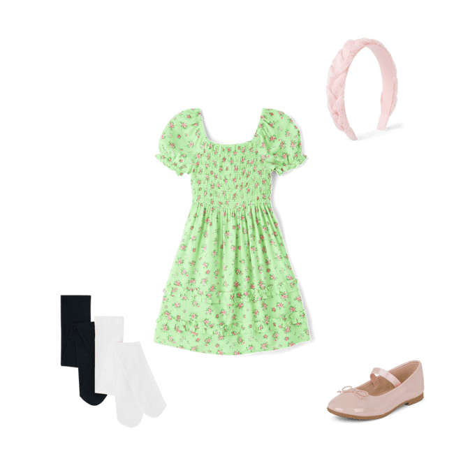 slim fit dress slacks Sage Polka Dot Dress Small main image 0