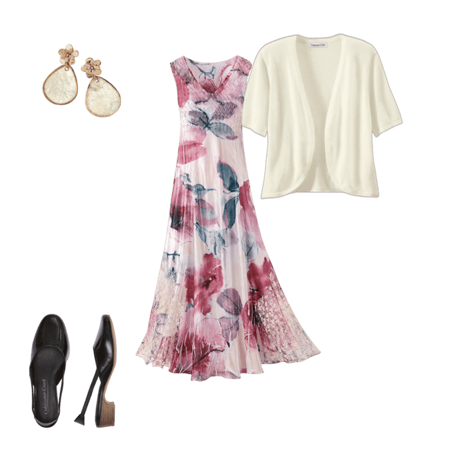 Pastel Dream Charmeuse Dress by Komarov - Coldwater Creek