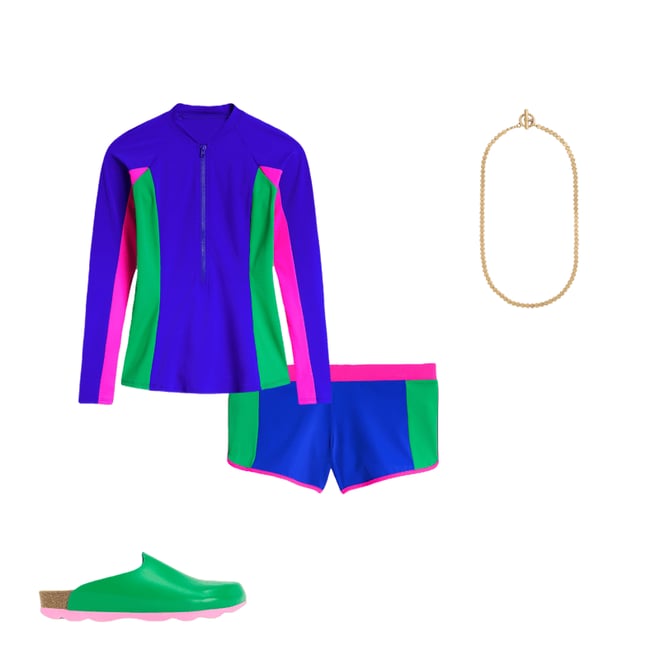 1st bundle featuring 3 items which compliment Sun Safe Raglan Rash Vest, Colbolt Blue