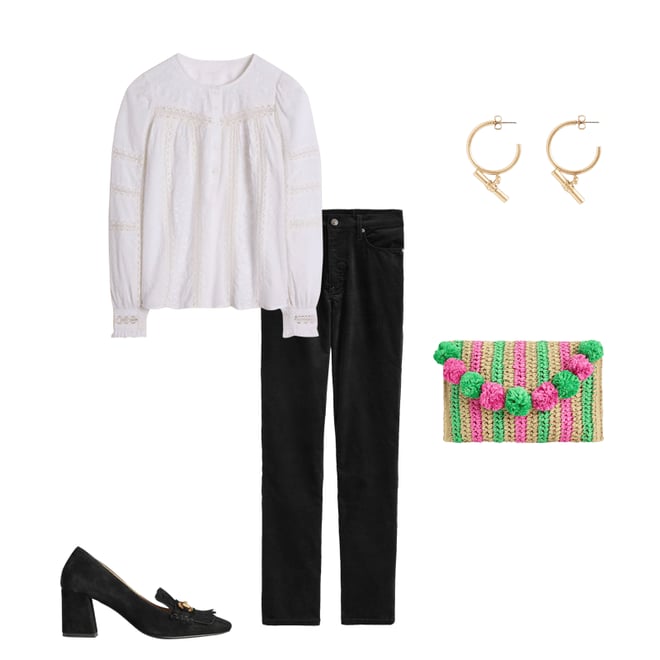 6th bundle featuring 4 items which compliment Pompom Clutch Bag