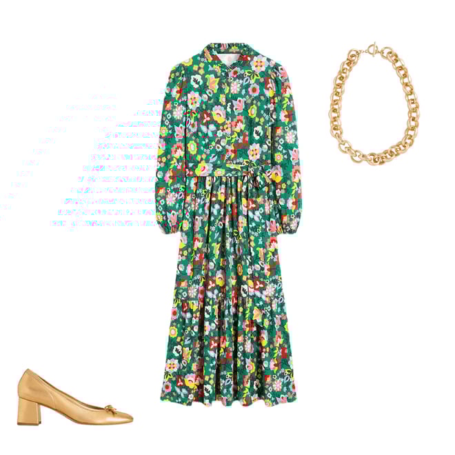 2nd bundle featuring 2 items which compliment Willow Tiered Jersey Dress-Forest Grass, Flourishing Vine