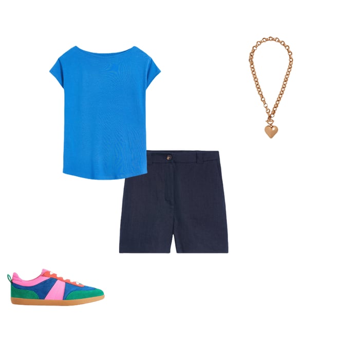 Supersoft Boat Neck T-Shirt-Gallery Blue | Boden USA