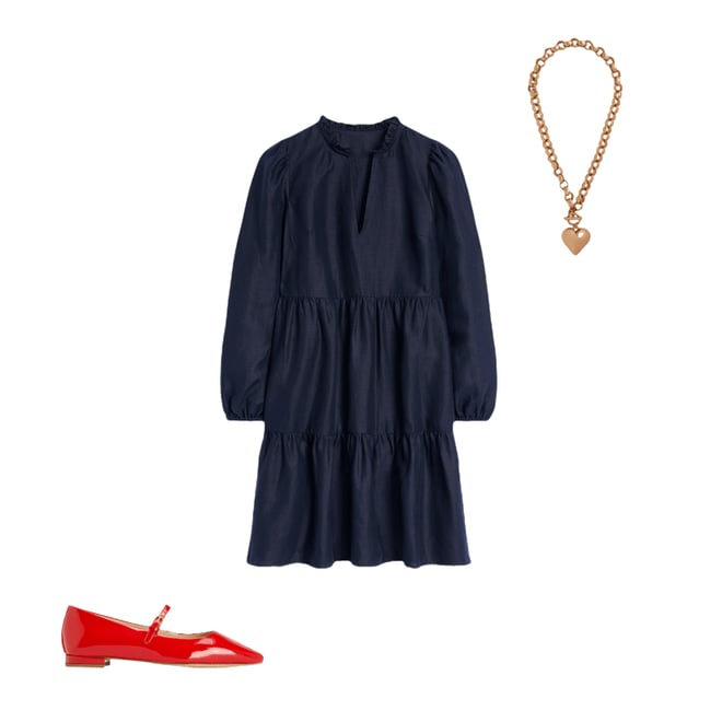 1st bundle featuring 2 items which compliment Esme Linen Short Dress-Navy