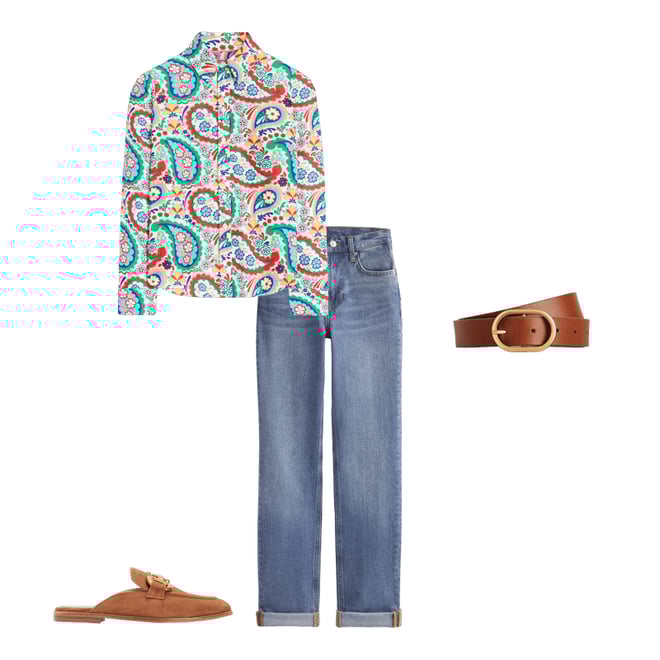 4th bundle featuring 3 items which compliment Iris Snaffle Mule Loafers-Tan