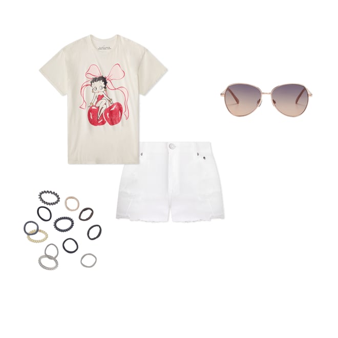 WomenTopsBetty Boop Cherries Oversized Graphic TeeBetty Boop Cherries Oversized Graphic Tee
