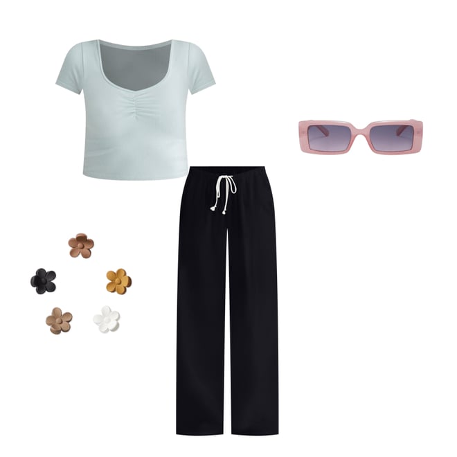 Buttery Soft Washed Cropped Cinch-Front Tee