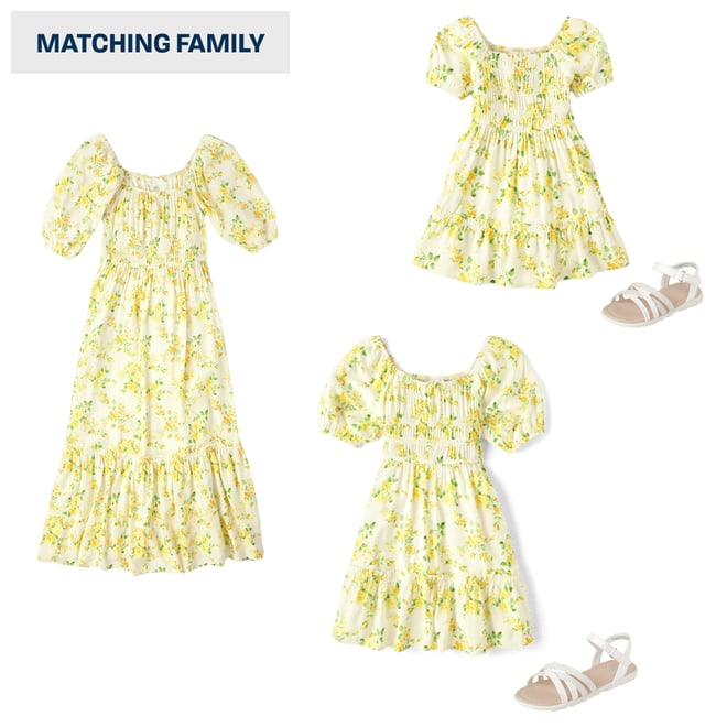 1st bundle featuring 4 items which compliment Womens Mommy And Me Floral Midi Tiered Dress