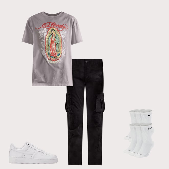 Ed Hardy Mary Rhinestone Tee