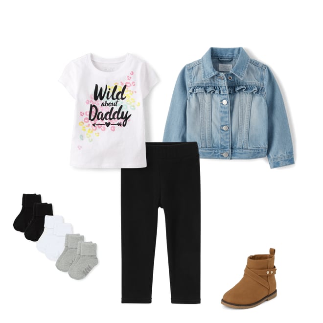 2nd bundle featuring 4 items which compliment Baby And Toddler Girls Wild About Daddy Graphic Tee