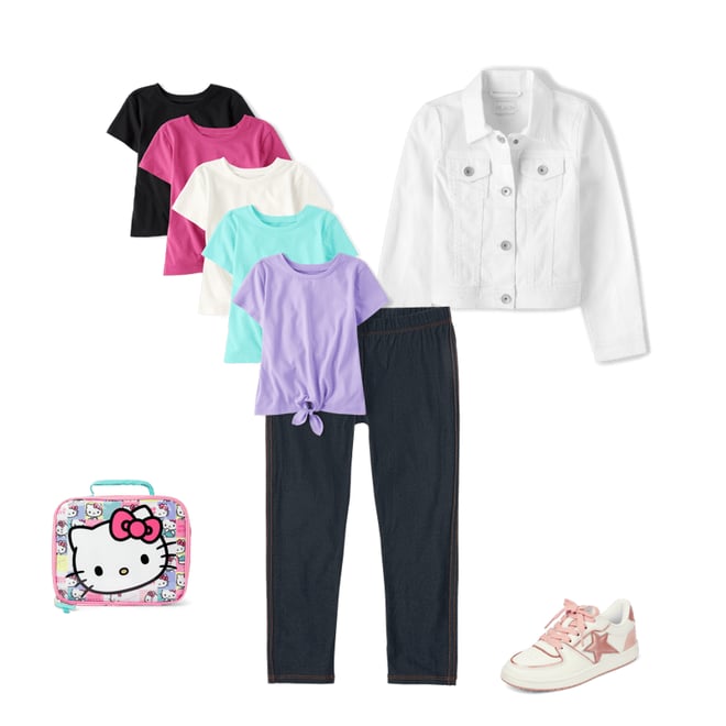 8th bundle featuring 4 items which compliment Girls Regular Faux Denim Leggings