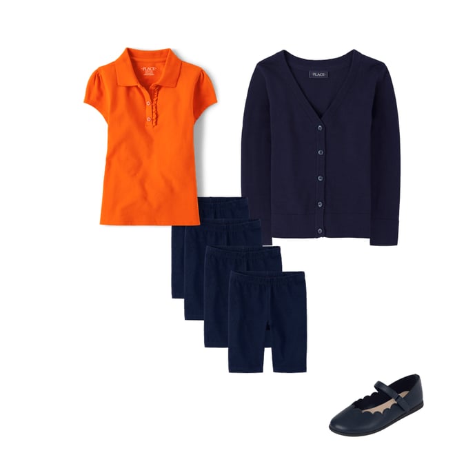 2nd bundle featuring 3 items which compliment Girls Uniform Ruffle Pique Polo