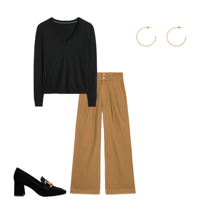 Emilia Cotton V Neck Jumper-Black | Boden UK Emilia Cotton V Neck Jumper-Black | Boden UK