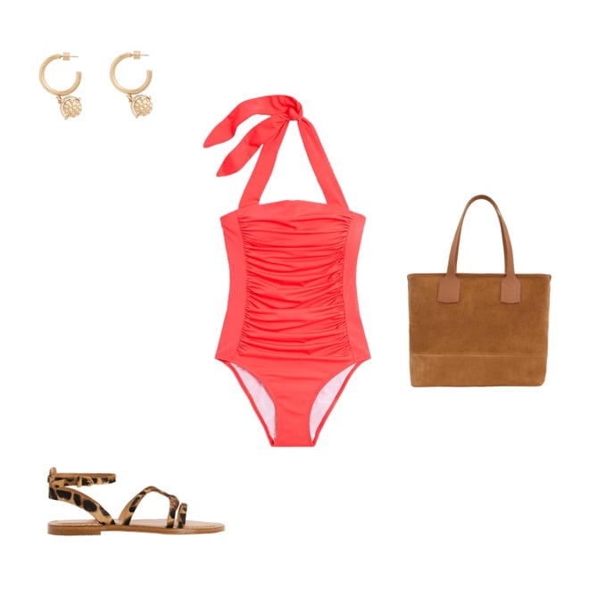 4th bundle featuring 3 items which compliment Kythira Ruched Swimsuit-Red