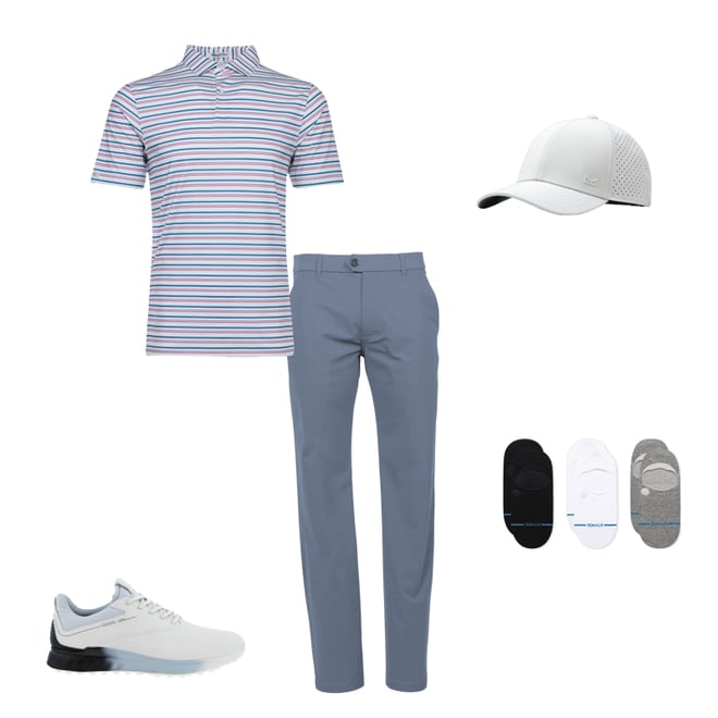 ECCO S-Three Golf Shoes White/Black/Air - Carl's Golfland
