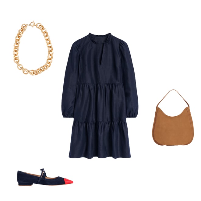 3rd bundle featuring 3 items which compliment Esme Linen Short Dress-Navy