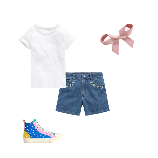 3rd bundle featuring 3 items which compliment Short Sleeve Ribbed T-shirt-White