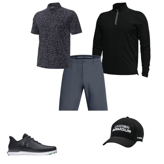 Under Armour UA HOVR Drive Fade Spikeless Golf Shoes Black Under Armour UA HOVR Drive Fade Spikeless Golf Shoes Black