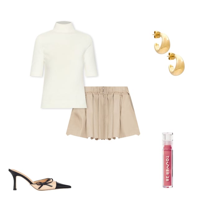 プリーツワークウェアドリルミニスカート/Alexander Wang Alexander Wang プリーツワークウェアミニスカート - Khaki