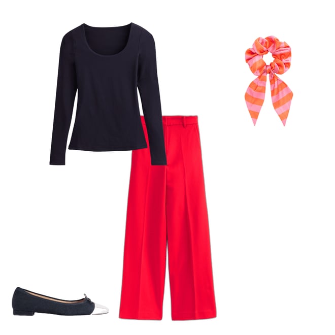 3rd bundle featuring 3 items which compliment Double Layer Scoop Long Sleeve-Navy
