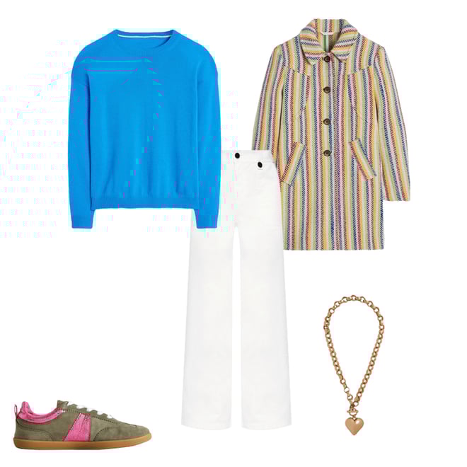 6th bundle featuring 4 items which compliment Lincoln Stripe Coat