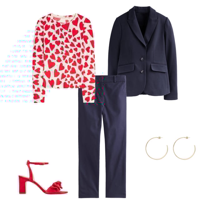 4th bundle featuring 4 items which compliment Eva Cashmere V-Neck Sweater-Ivory, Heart Cluster