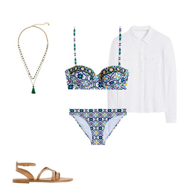 1st bundle featuring 4 items which compliment Long Line Layer Necklace-Green