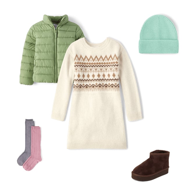 3rd bundle featuring 4 items which compliment Girls Pointelle Boot Socks 2-Pack