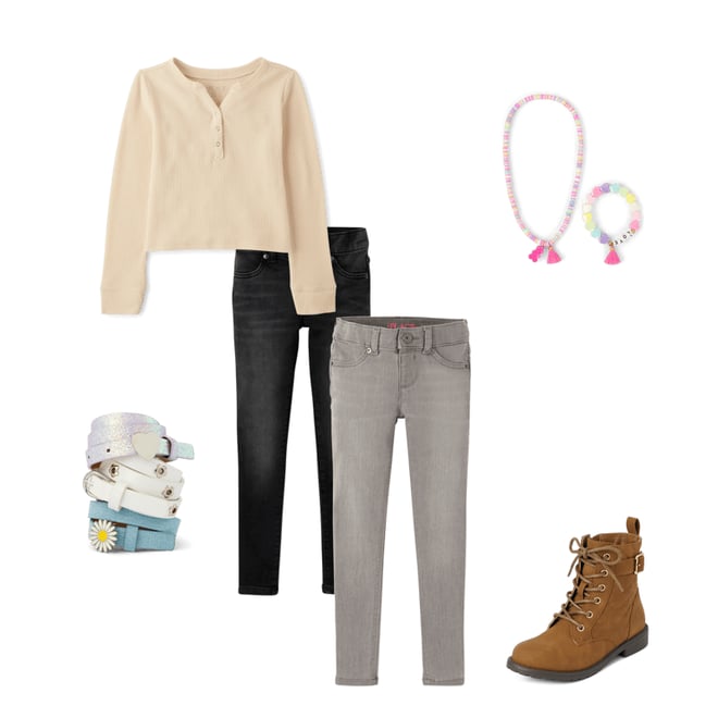 6th bundle featuring 4 items which compliment Girls Faux Denim Belt 3-Pack