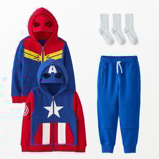 Marvel Captain Marvel Character Hoodie | Hanna Andersson