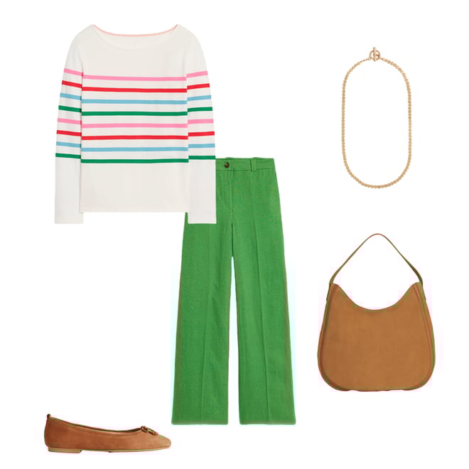 6th bundle featuring 4 items which compliment Westbourne Linen Pants-Paradise Green