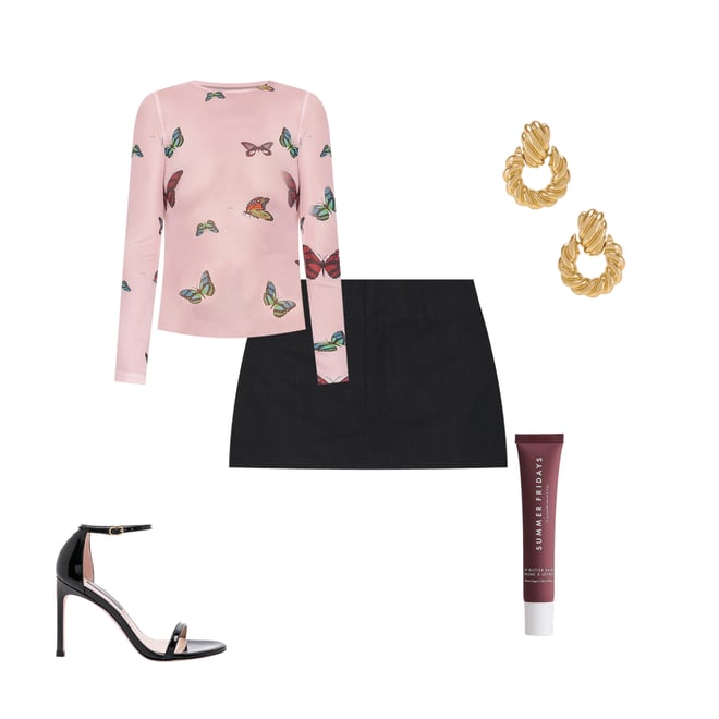 1st bundle featuring 4 items which compliment Ari Butterfly Mesh Top