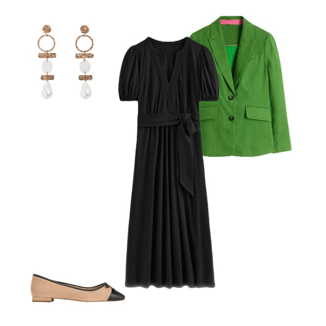 4th bundle featuring 3 items which compliment Stamford Linen Blazer-Iguana Green