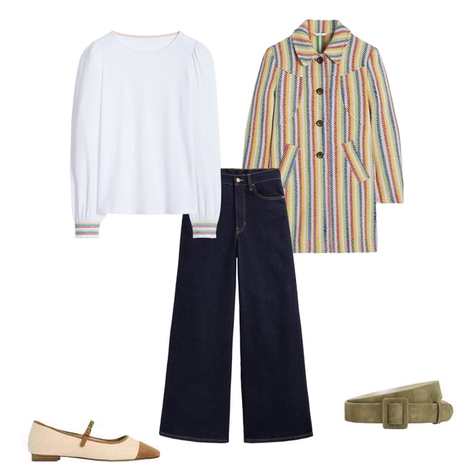 4th bundle featuring 4 items which compliment Lincoln Stripe Coat