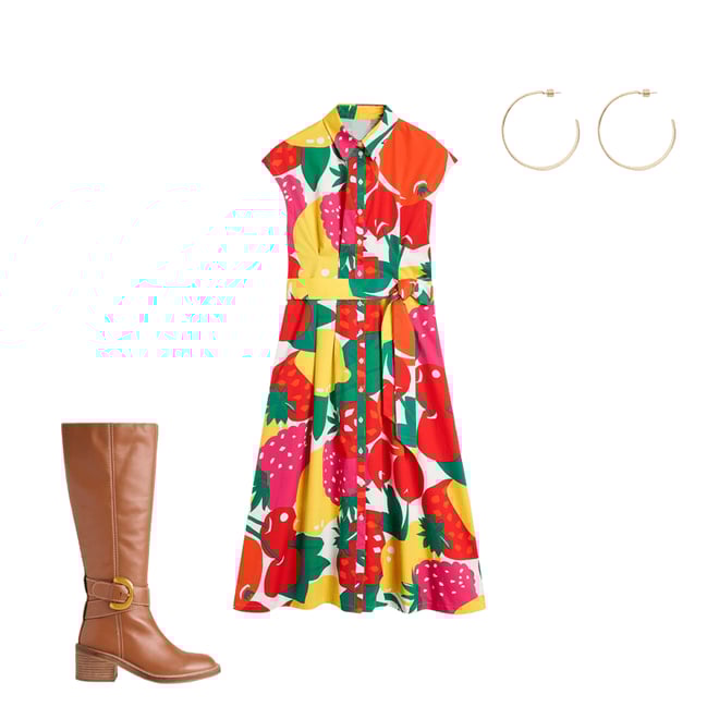 4th bundle featuring 2 items which compliment Rachel Cotton Midi Shirt Dress-Multi, Summer Fruits
