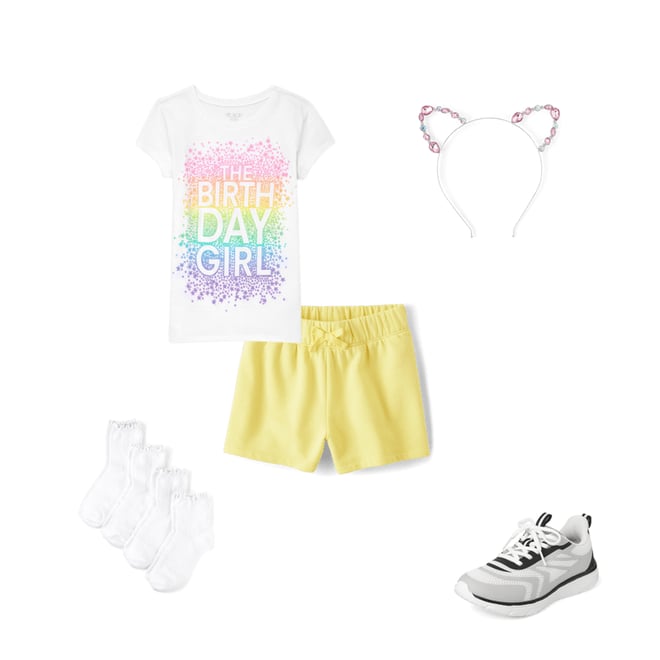 5th bundle featuring 4 items which compliment Girls Birthday Graphic Tee