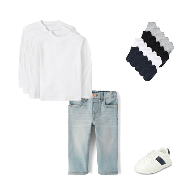 9th bundle featuring 3 items which compliment Baby And Toddler Boys Colorblock First Steps Sneakers