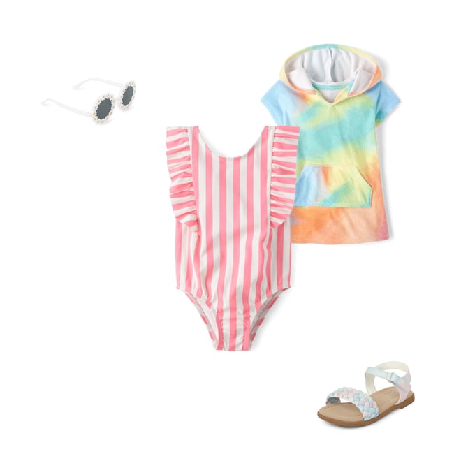 1st bundle featuring 3 items which compliment Baby And Toddler Girls Striped Flutter One Piece Swimsuit