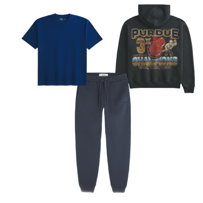Boxy Purdue University Graphic Hoodie