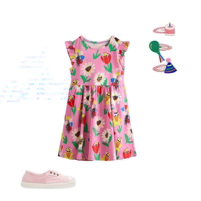 2nd bundle featuring 2 items which compliment Posie Frill Sleeve Dress-Sugared Lilac Spring Garden