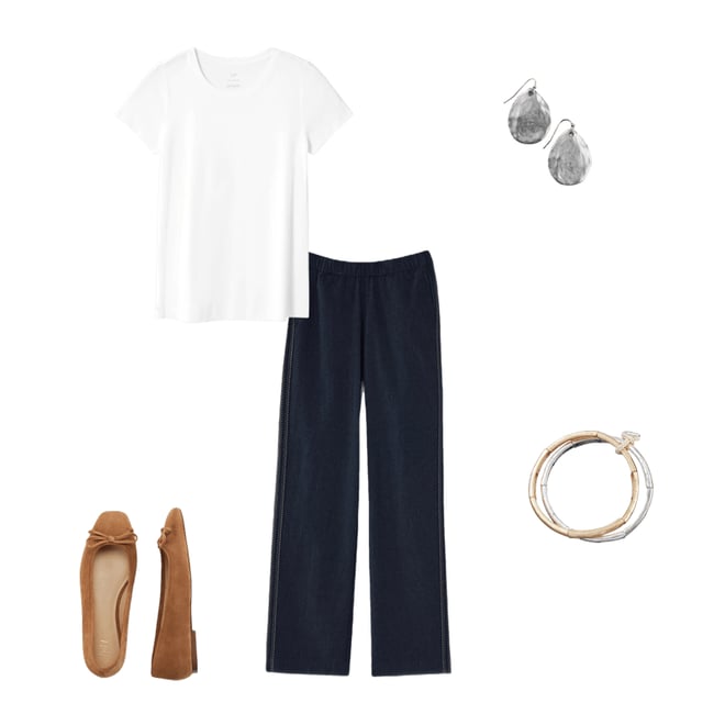 1st bundle featuring 4 items which compliment J.Jill Pima Cotton Tee