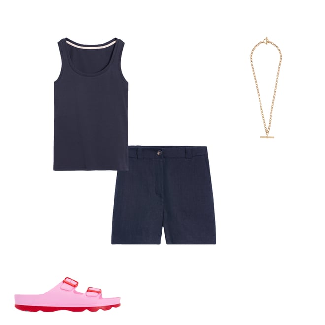 5th bundle featuring 3 items which compliment Essential Scoop-Neck Vest-Navy