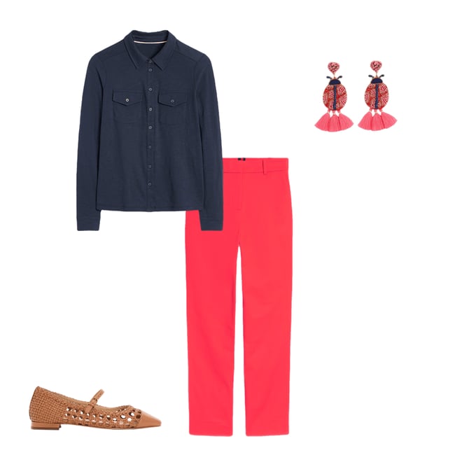 Amy Jersey Shirt-Navy | Boden USA