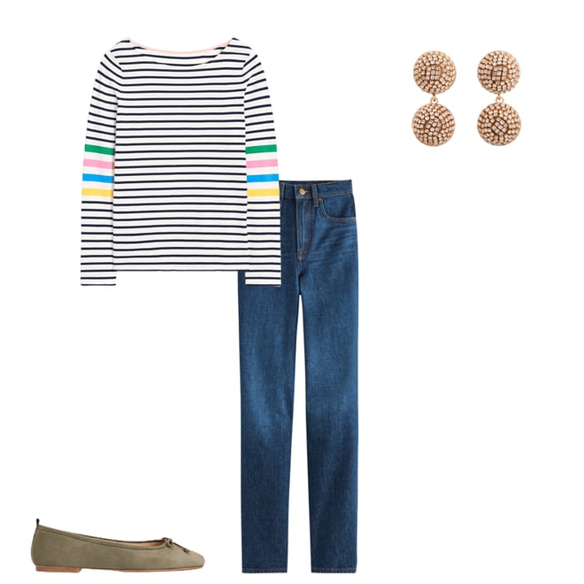 High Rise Straight Leg Jeans-Indigo | Boden USA